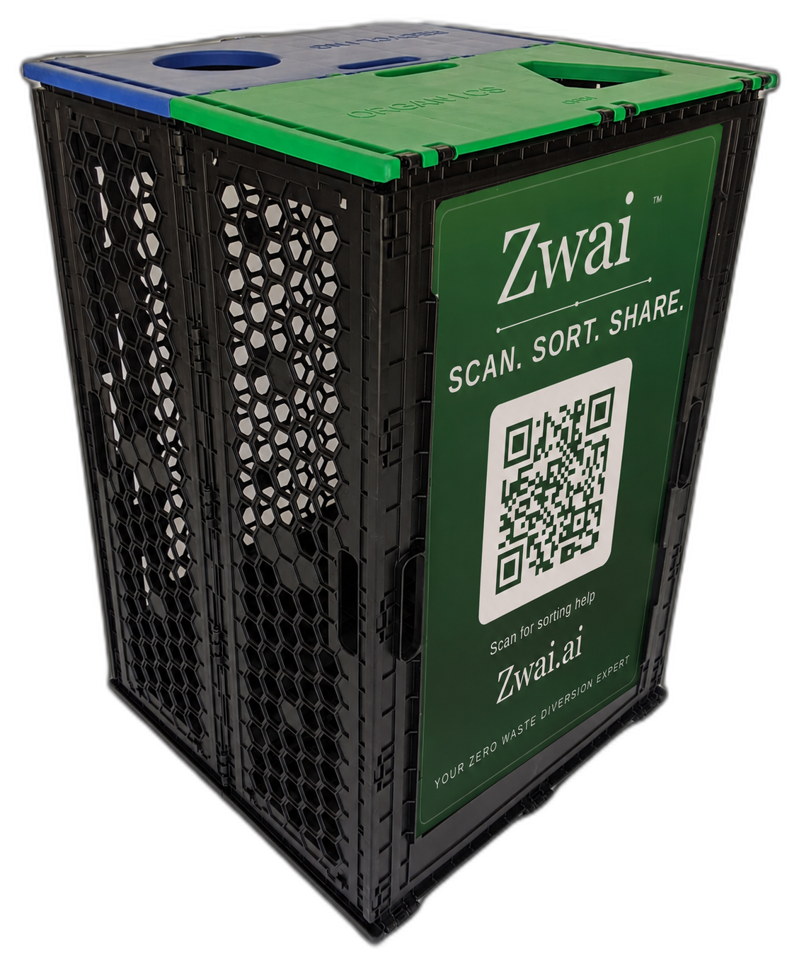 Zwai foldable waste diversion bin
